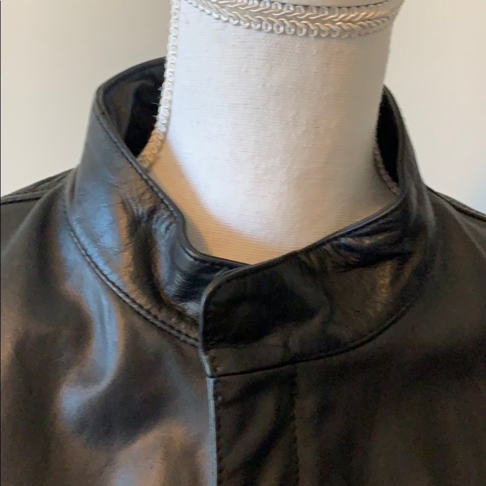 Claiborne Genuine Black LeatherJacket - Picture 3 of 8